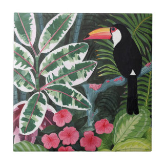 Plattor av art handflatan löv kakelplatta