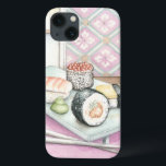 Plattor av assorterad sushi med påsar<br><div class="desc">Megan Meagher målade den här yumminplattan med asorterat sushi,  kompletta med ett par chopsticks för att hjälpa dig att njuta av måltiden. Du kan nästan smaka det här underbara snack! Köp din utskrift idag!</div>