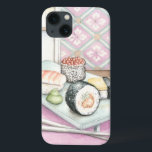 Plattor av assorterad sushi med påsar<br><div class="desc">Megan Meagher målade den här yumminplattan med asorterat sushi,  kompletta med ett par chopsticks för att hjälpa dig att njuta av måltiden. Du kan nästan smaka det här underbara snack! Köp din utskrift idag!</div>