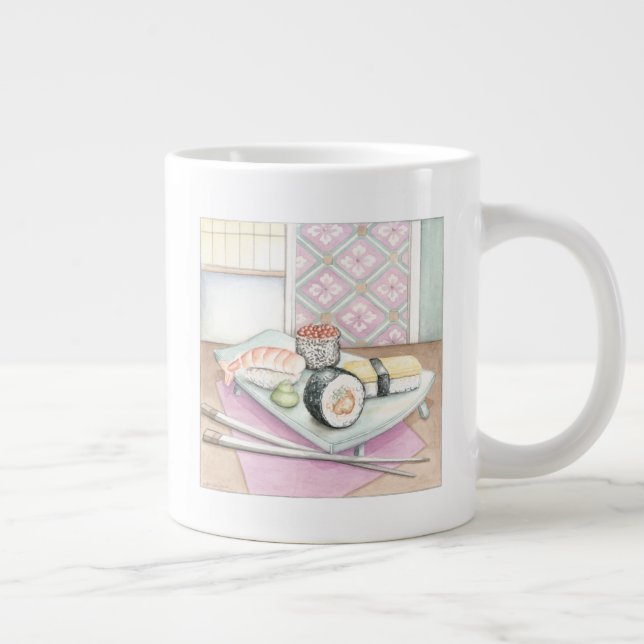 Plattor av assorterad sushi med påsar jumbo mugg (Höger)