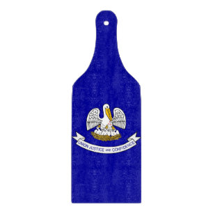 Plattor av glas med Louisiana flagga