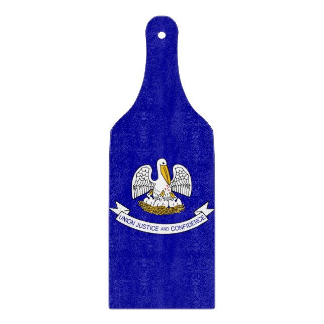 Plattor av glas med Louisiana flagga (Framsidan)