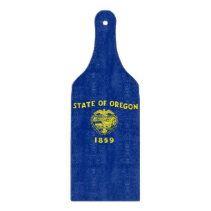 Plattor av glas med Oregon-flagga