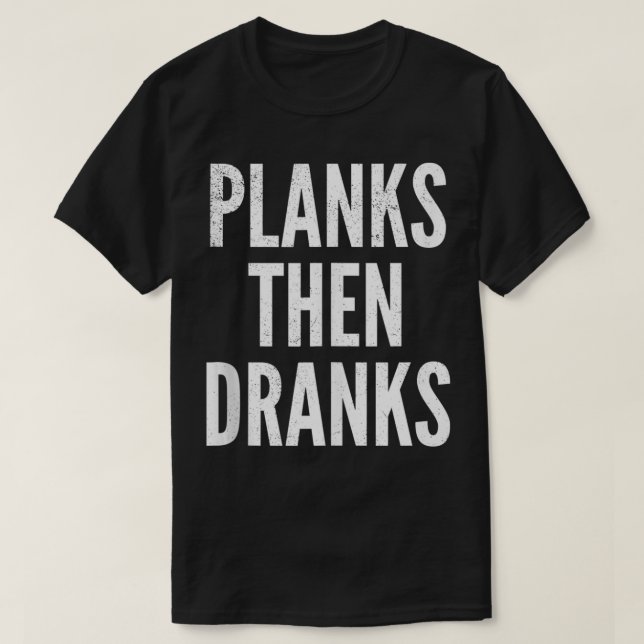 Plattor drar sedan udda Workout och drick T Shirt (Design framsida)