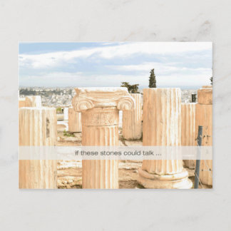 Plattor för återförenat vykort på Akropolis