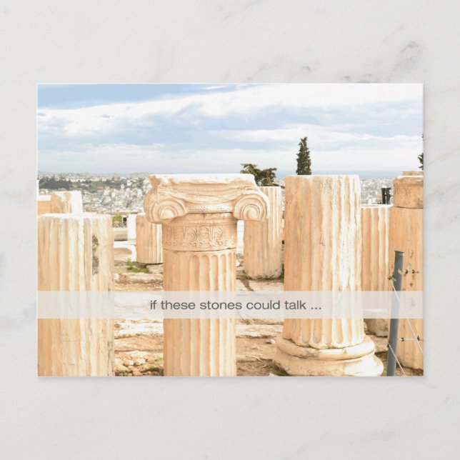 Plattor för återförenat vykort på Akropolis (Framsida)