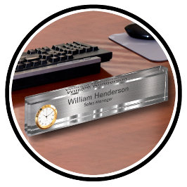 Plattor för Classy Executive Gift Silver Tone Desk