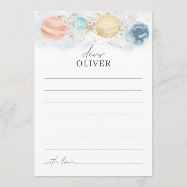 Plattor för utrymmeskort, födelsedag kort (Framsida)