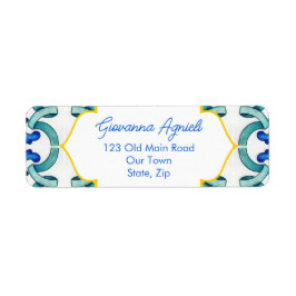 Plattor i Medelhavet Returadress Etikett