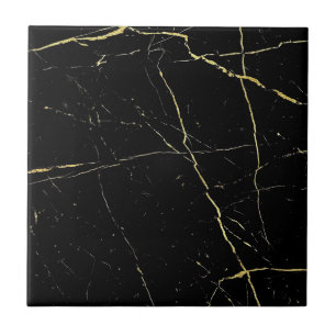 Plattor i Svarta och guld golv Kakelplatta