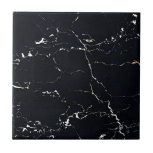 Plattor i Svarta och guld golv Kakelplatta