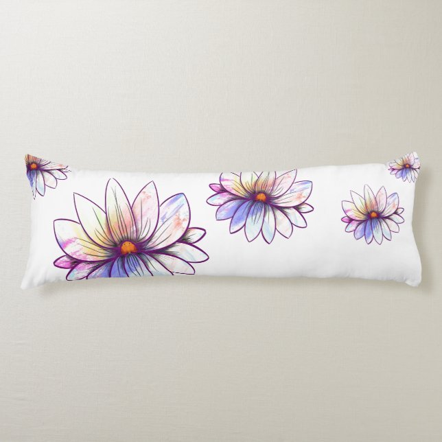 Plattor lotus och mjuka pastellkuddar kroppskudde (Framsidan)