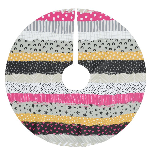 Plattor: Mångsidig, sömlös design. Julgransmatta Borstad Polyester (Framsidan)