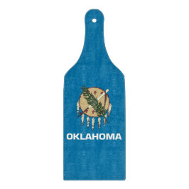 Plattor med glasspets med Oklahoma flagga