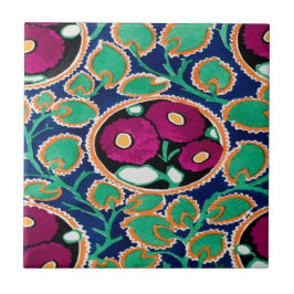 Plattor med konstdeco-blommor kakelplatta