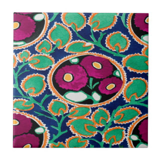 Plattor med konstdeco-blommor kakelplatta