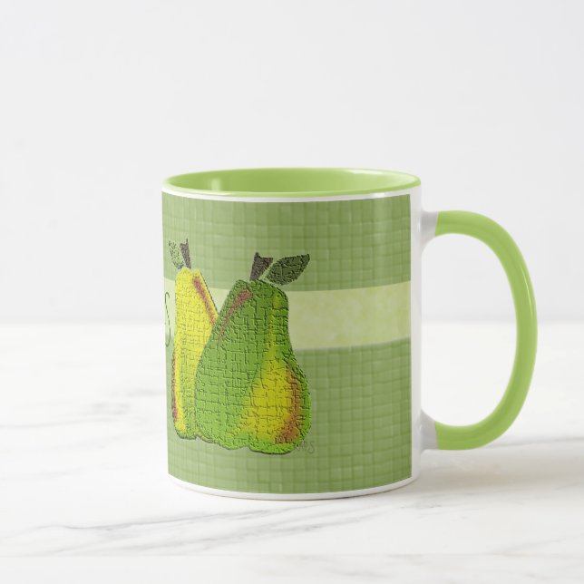 Plattor med rand Pear Motif Mugg (Höger)