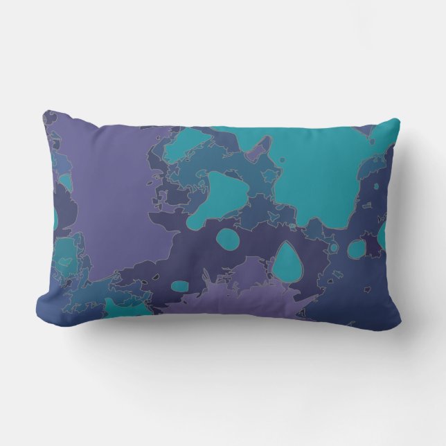 Plattor och droppar lumbarkudde (Framsida)