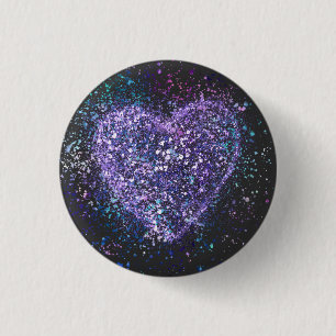 Plattor Paint Lila Heart Knapp
