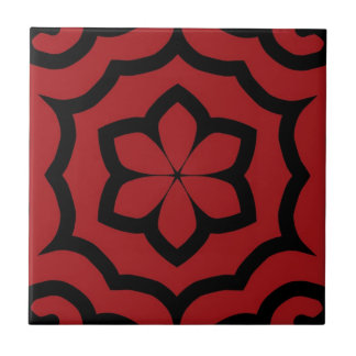 Plattor, röd och svart design kakelplatta