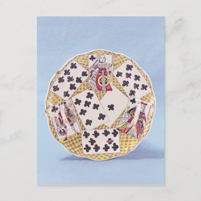 Plattor som dekorerats med en trompe l'oeil vykort (Framsida)