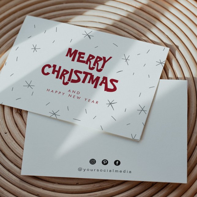 Plattort i Snö Logotyp God jul-kort Tack Kort (Skapare uppladdad)