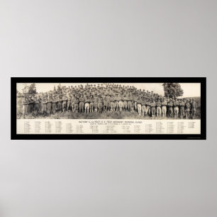 Plattsburgh NY artillerifoto 1916 Poster