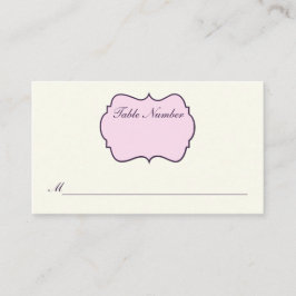 Plattskort för elfenben, Lila, Rosa och skada Placeringskort