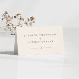 Plattskort för ivoriansk Cream Elegant bröllop Gue Bordsnummer