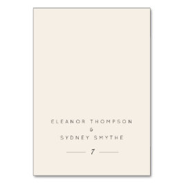 Plattskort för ivoriansk Cream Elegant bröllop Gue Bordsnummer