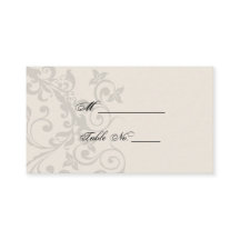 Plattskort för kol och elfenbensfiligree Bröllop