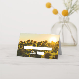 Plattskort för odlingar och solblommor Bröllop Placeringskort