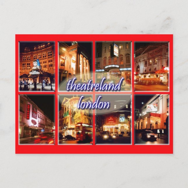 Plattskort för teatrar i London Vykort (Framsida)