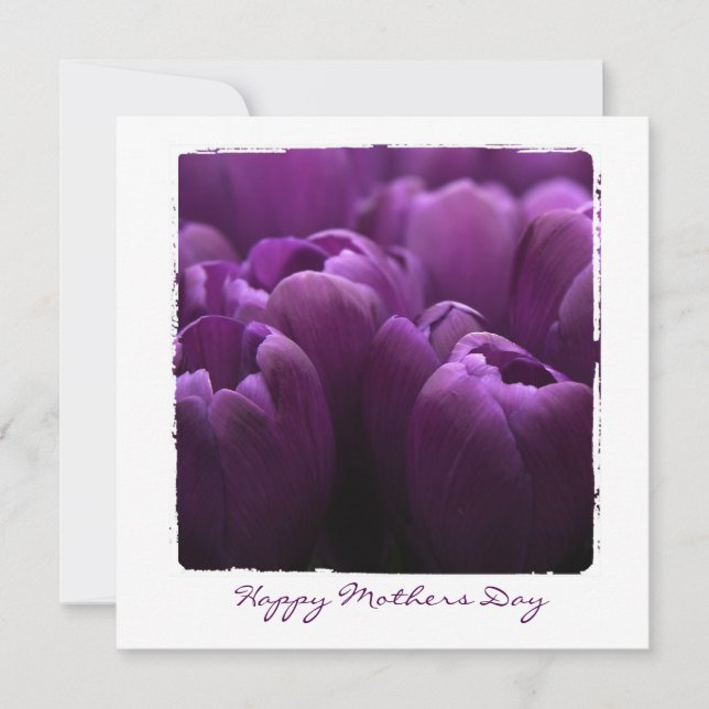 Plattskort i mor blomsterfotografi kort (Framsida)