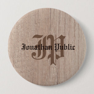 Plattskuvöd Se gammalt skript monogrammat Knapp