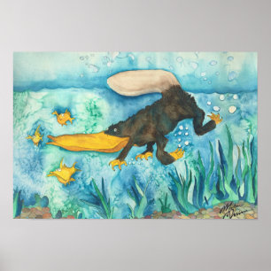 Platty Platypus av Mike Quinn Poster