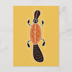 Platypsritad design vykort