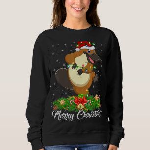 Platypus Animal Lover Matching Santa Hat Platypus T Shirt