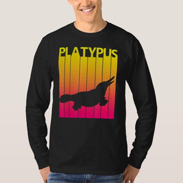 Platypus Animal Retro Costume T Shirt (Framsida)
