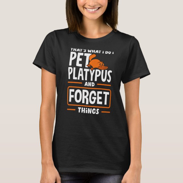Platypus Animal Zookeeper Platypus Älskare Premium T Shirt (Framsida)