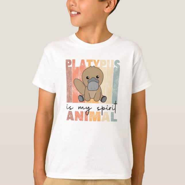 Platypus är mitt andningsdjur - söt platypus t shirt (Framsida)