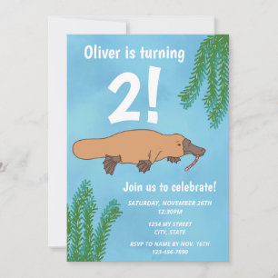Platypus Birthday-inbjudan Inbjudningar
