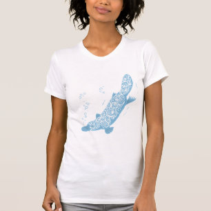 Platypus blue hue dam causal scoop top t-shirt