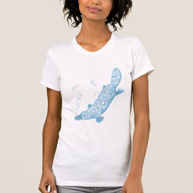 Platypus blue hue dam causal scoop top t-shirt (Framsida)