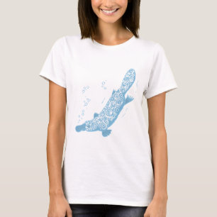 Platypus blue hue, stilized T Tee