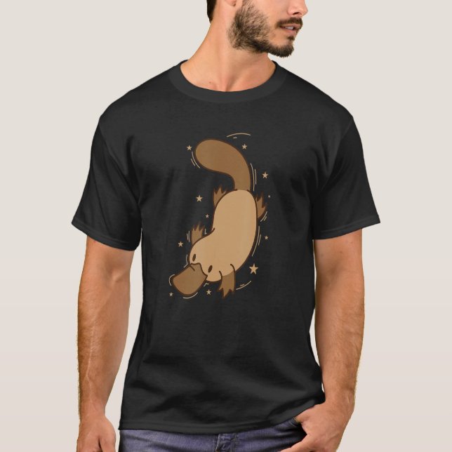 Platypus diving Australia T Shirt (Framsida)