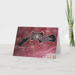 Platypus Dreaming Red av Mundara Koorang Kort