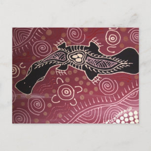 Platypus Dreaming Red av Mundara Koorang Vykort