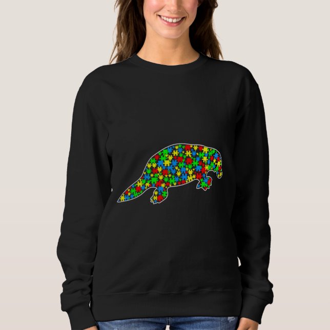Platypus Funny Puzzle Animals Autism Awareness T Shirt (Framsida)