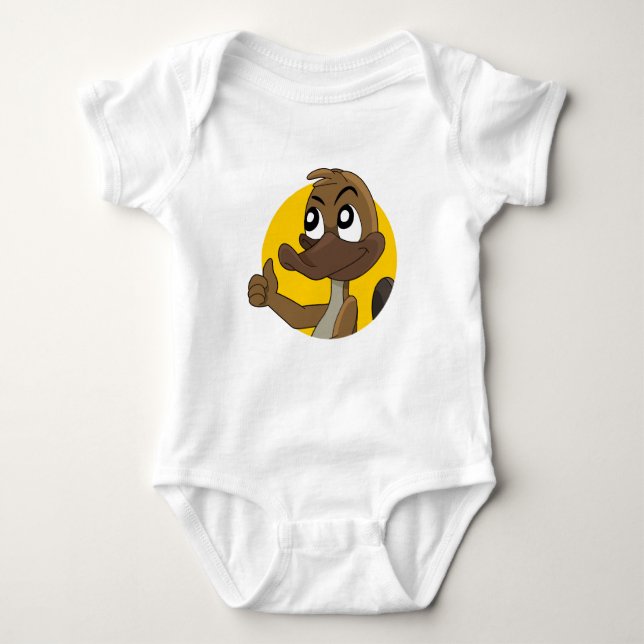 Platypus giving thumbs up cartoon t shirt (Framsida)